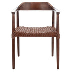 Munro Wanda Woven Leather & Solid Wood Accent Chair (Fully Assembled) - 22 W x 20.5 L x 28.5 H - 22Wx21Dx29H