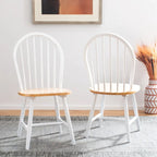 SAFAVIEH Delcie Spindle Oval Back Dining Chair (Set of 2) - 17.9 x 19.7 x 37 - 18Wx20Dx37H