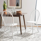 SAFAVIEH Delcie Spindle Oval Back Dining Chair (Set of 2) - 17.9 x 19.7 x 37 - 18Wx20Dx37H