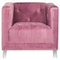 SAFAVIEH Kamilah Poltrona a pozzetto bianca/trasparente - 31.9 x 33.9 x 29.9 - 32L x 34P x 30A