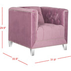 SAFAVIEH Kamilah Poltrona a pozzetto bianca/trasparente - 31.9 x 33.9 x 29.9 - 32L x 34P x 30A