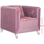 SAFAVIEH Kamilah Poltrona a pozzetto bianca/trasparente - 31.9 x 33.9 x 29.9 - 32L x 34P x 30A