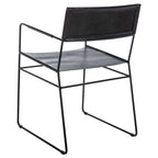 SAFAVIEH Bernardine Leather Dining Chair (Set of 2) - 21.7 W x 19.7 L x 31.9 H - 22Wx20Dx32H