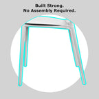 Modern Plastic Garden Patio Indoor or Outdoor Dining Stackable Chair UV Protected Armless With Dot Back Surf
