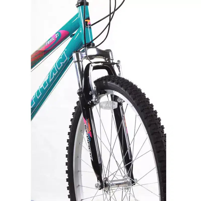 Titan Trail 21-speed Suspension Women's Mountain Bike, 18-Inch Frame, Blue