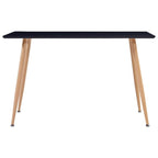 vidaXL Dining Table Black and Oak 47.2x23.6x29.1 MDF