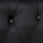 vidaXL Chesterfield Sofa Set 2-Seater and 3-Seater Black Faux Leather