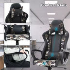 Sedia da ufficio FDW Sedia da gaming Sedia da scrivania Sedia direzionale con supporto lombare Sgabello regolabile Sedia da computer girevole con ruote