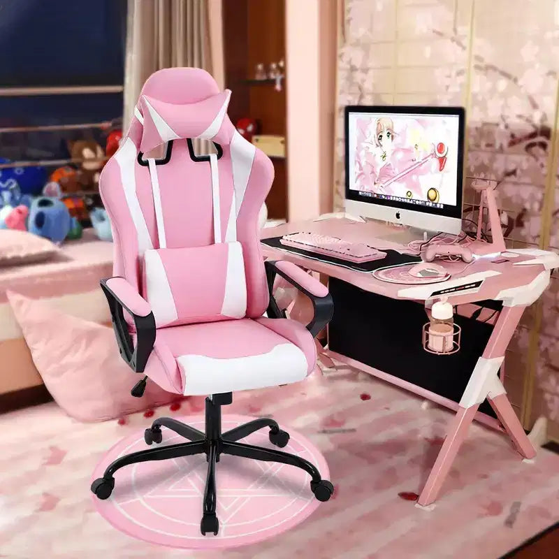 Sedia da ufficio FDW Sedia da gaming Sedia da scrivania Sedia direzionale con supporto lombare Sgabello regolabile Sedia da computer girevole con ruote