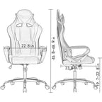 Sedia da ufficio FDW Sedia da gaming Sedia da scrivania Sedia direzionale con supporto lombare Sgabello regolabile Sedia da computer girevole con ruote