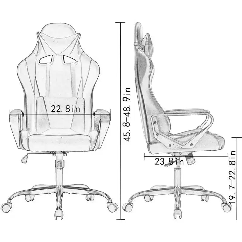 Sedia da ufficio FDW Sedia da gaming Sedia da scrivania Sedia direzionale con supporto lombare Sgabello regolabile Sedia da computer girevole con ruote