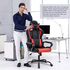 Sedia da ufficio FDW Sedia da gaming Sedia da scrivania Sedia direzionale con supporto lombare Sgabello regolabile Sedia da computer girevole con ruote