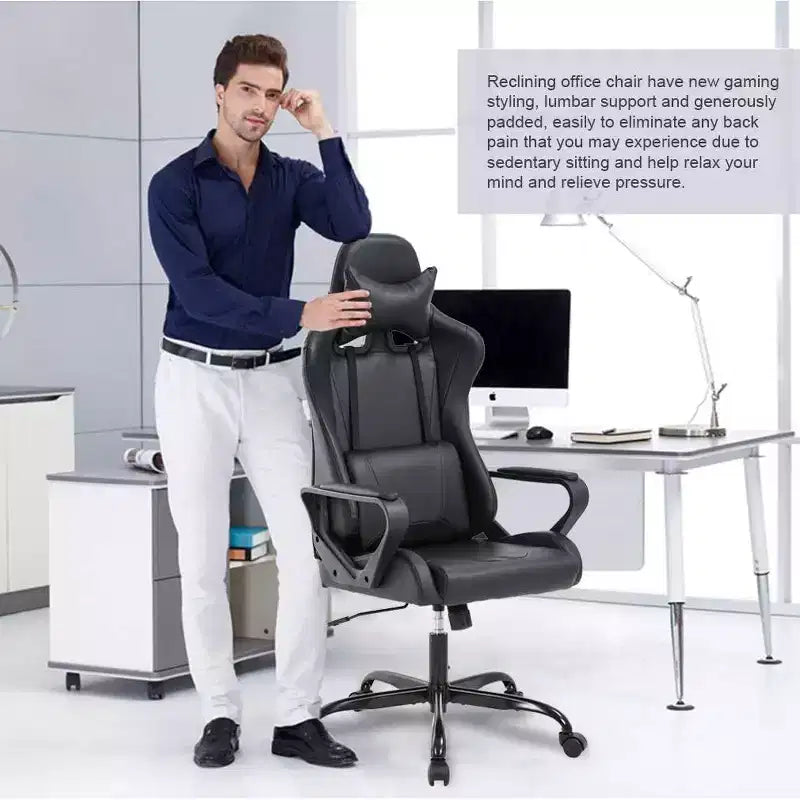 Sedia da ufficio FDW Sedia da gaming Sedia da scrivania Sedia direzionale con supporto lombare Sgabello regolabile Sedia da computer girevole con ruote