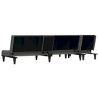 vidaXL L-shaped Sofa Bed Dark Gray 100.4x55.1x27.6 Fabric - 100.4 x 55.1 x 27.6