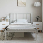 vidaXL Metal Bed Frame with Headboard, No Mattress