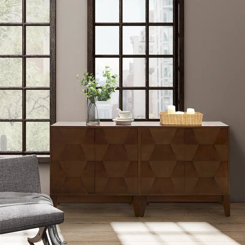 Martina Mobile Contenitore Moderno a 2 Ante con Ripiani Regolabili Set da 2 Pezzi di HULALA HOME