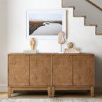 Martina Modern 2-door Ample Storage Cabinet With Adjustable Shelves Set Of 2 By HULALA HOME