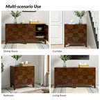 Martina Modern 2-door Ample Storage Cabinet With Adjustable Shelves Set Of 2 By HULALA HOME