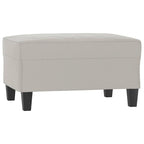 vidaXL Couch Modern Accent Upholstered Chair with Footstool Microfiber Fabric