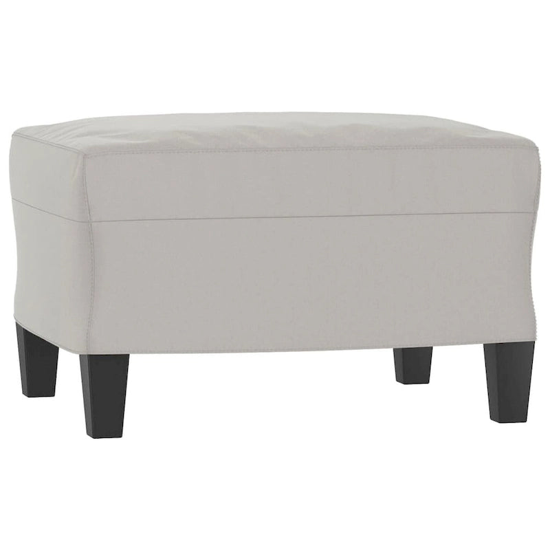 vidaXL Couch Modern Accent Upholstered Chair with Footstool Microfiber Fabric