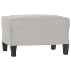 vidaXL Couch Modern Accent Upholstered Chair with Footstool Microfiber Fabric