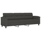 vidaXL Couch Modern Accent Upholstered Chair with Footstool Microfiber Fabric