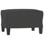 vidaXL Couch Modern Accent Upholstered Chair with Footstool Microfiber Fabric