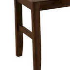 Rubberwood Dining Bench With Padded Upholstery Brown - 19 H x 14 W x 48.5 L Inches