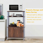 Microwave Rack Stand Rolling Storage Cart - 23.5 x 15.5 x 38.5 (L x W x H)