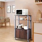 Microwave Rack Stand Rolling Storage Cart - 23.5 x 15.5 x 38.5 (L x W x H)