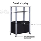Microwave Rack Stand Rolling Storage Cart - 23.5 x 15.5 x 38.5 (L x W x H)