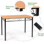 Costway 5 PC Dining Set Wood Metal Table 30 and 4 Chairs Kitchen