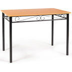 Costway 5 PC Dining Set Wood Metal Table 30 and 4 Chairs Kitchen