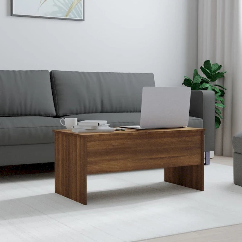 vidaXL Coffee Table Lift Top End Table Accent Side Sofa Table Engineered Wood - 40.2 x 19.9 x 18.3