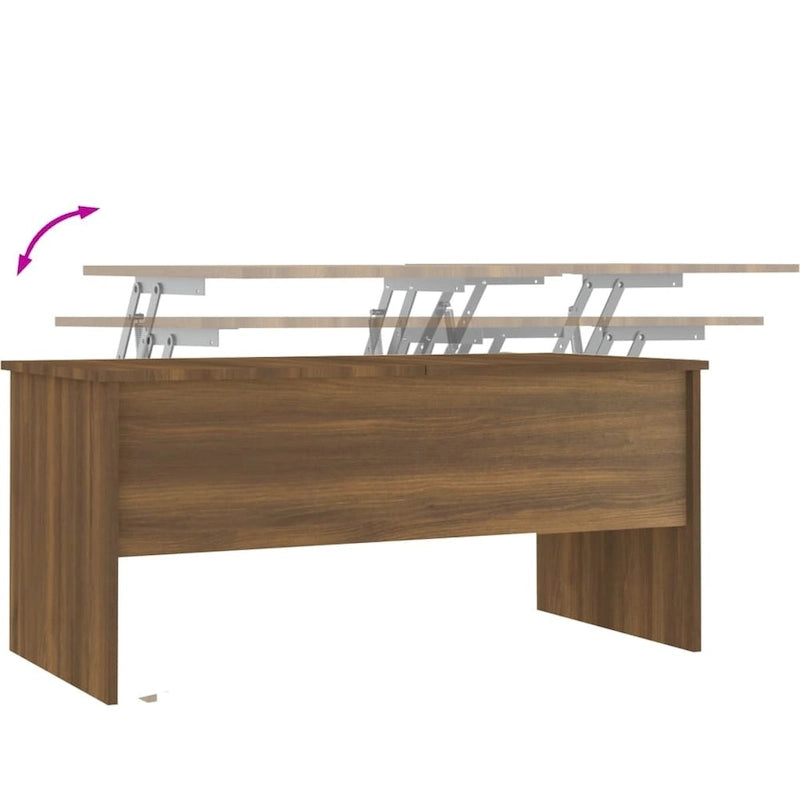 vidaXL Coffee Table Lift Top End Table Accent Side Sofa Table Engineered Wood - 40.2 x 19.9 x 18.3