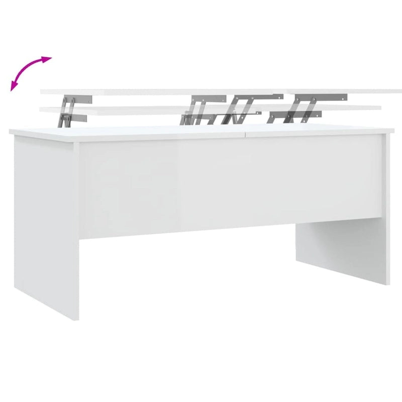 vidaXL Coffee Table Lift Top End Table Accent Side Sofa Table Engineered Wood - 40.2 x 19.9 x 18.3