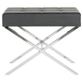 SAFAVIEH Marlys Modern Glam Black Ottoman