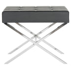 SAFAVIEH Marlys Modern Glam Black Ottoman