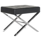 SAFAVIEH Marlys Modern Glam Black Ottoman
