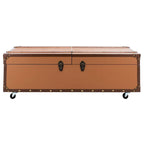 SAFAVIEH Terese Coffee Table Storage Trunk with Wine Rack - 47.2 W x 23.6 L x 15.4 H - 47Wx24Dx15H