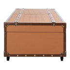 SAFAVIEH Terese Coffee Table Storage Trunk with Wine Rack - 47.2 W x 23.6 L x 15.4 H - 47Wx24Dx15H