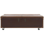 SAFAVIEH Terese Coffee Table Storage Trunk with Wine Rack - 47.2 W x 23.6 L x 15.4 H - 47Wx24Dx15H
