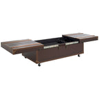 SAFAVIEH Terese Coffee Table Storage Trunk with Wine Rack - 47.2 W x 23.6 L x 15.4 H - 47Wx24Dx15H
