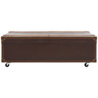 SAFAVIEH Terese Coffee Table Storage Trunk with Wine Rack - 47.2 W x 23.6 L x 15.4 H - 47Wx24Dx15H