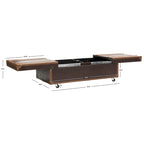 SAFAVIEH Terese Coffee Table Storage Trunk with Wine Rack - 47.2 W x 23.6 L x 15.4 H - 47Wx24Dx15H