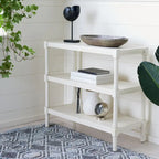 SAFAVIEH Olevia 3-Shelf Console Table - 33.8 W x 13.8 L x 29.5 H - 34Wx14Dx30H