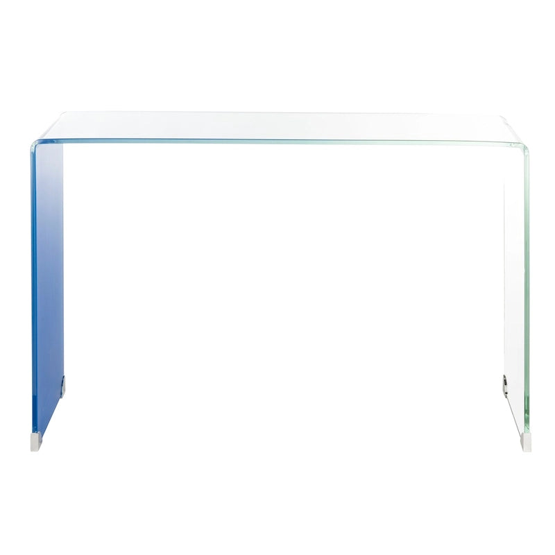 SAFAVIEH Modena Ombre Glass Console Table - Clear / Blue - 43.3 x 13.8 x 29.5 - 43Wx14Dx30H