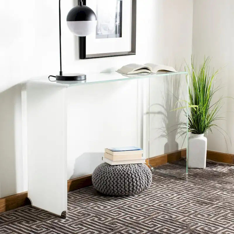 SAFAVIEH Modena Ombre Glass Console Table - Clear / Blue - 43.3 x 13.8 x 29.5 - 43Wx14Dx30H