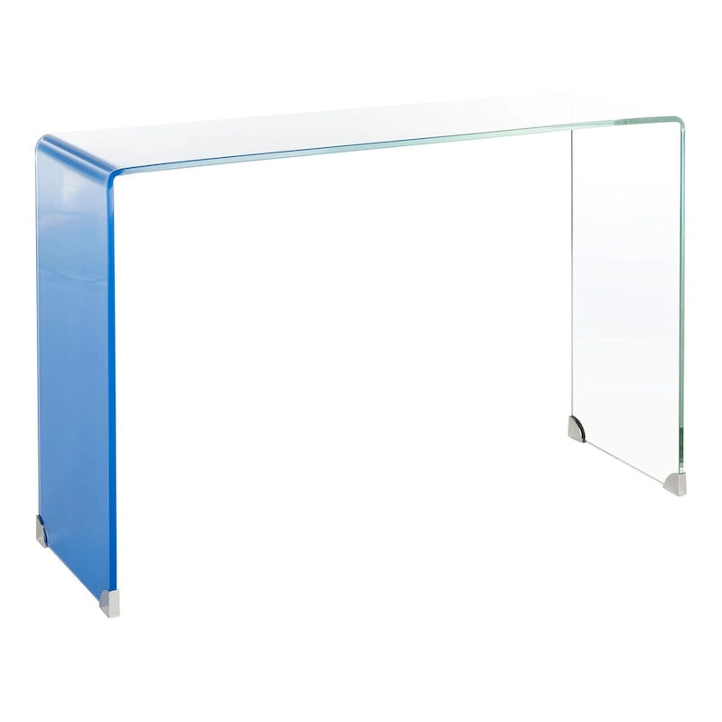 SAFAVIEH Modena Ombre Glass Console Table - Clear / Blue - 43.3 x 13.8 x 29.5 - 43Wx14Dx30H