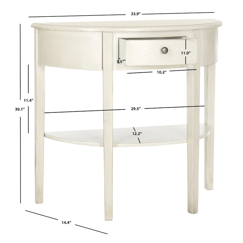 SAFAVIEH Sabina Off-White Birch Console Table - 33.9 x 14.4 x 30.1 - 34Wx14Dx30H